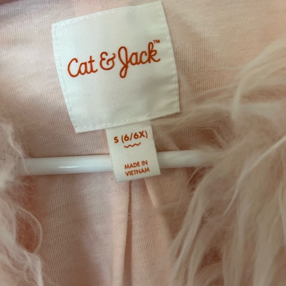 Cat & Jack Girls Faux Fur Jacket - Picture 2 of 4